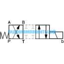 Двухпозиционный гидрораспределитель, схема 0631/2A-1631/2A
