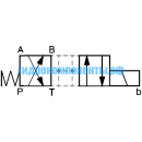 Двухпозиционный гидрораспределитель, схема 0630/2A-1630/2A